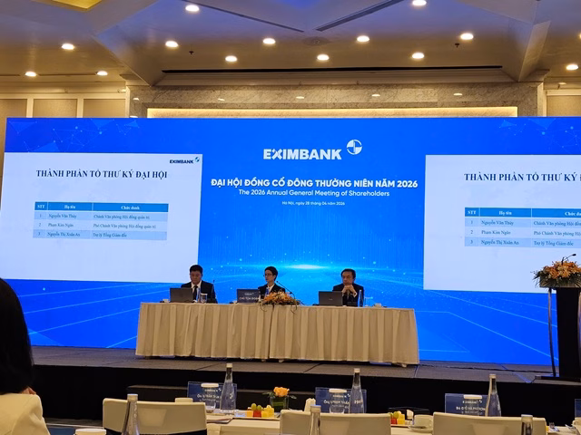 ĐHĐCĐ thường niên 2026 của Eximbank diễn ra trong không khí tập trung, quyết liệt tại Hà Nội